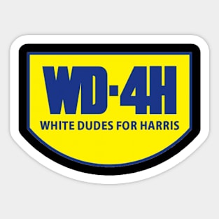 White Dudes For Harris Sticker